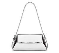 Bolso de noche para mujer, bolso de mano Y2k plateado brillante, bolso de mano, bolso de hombro para fiesta, lindo bolso cruzado metálico 2025, plateado (A silver), Talla única