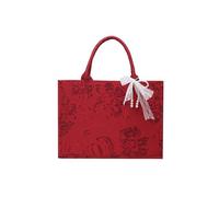 Bolso de novia de estilo chino para mujer, elegante, para boda, compras, para viajes diarios, bolso de mano de mujer, bolso de mano de gran capacidad, color rojo, asa superior, multicolor, One Size