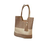 Bolso de paja,bolso de embrague tejido, Bolso de mano de playa de un solo hombro, tejido, combinable con todo, for primavera y verano
