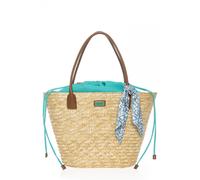 Bolso De Paja Mandarina Duck Seashell Lapis