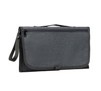 Bolso de pañales genérico - Gran capacidad con gancho para cochecito, bolsa con pañales con mesa de pañuelo, para viajes a pie de playa, excursiones cortas de picnic salidas familiares, gris oscuro