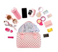 Bolso De para Niñas Pequeñas: Bolso De Imitación con Accesorios para Disfrazarse, Interactivo para Desarrollar La Motricidad Fina Y La Creatividad Narrativa Hogar, V