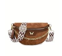 Bolso de pecho bohemio para mujer, bandolera de gamuza sintética, bolso de cintura, bolso de de PU, bolso de moda, correa ajustable, bolsos de para damas