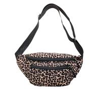 Bolso de pecho casual de gran capacidad moda mujer casual estampado leopardo grande riñonera camello 2 moda