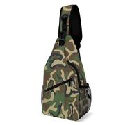 Bolso de Pecho clásico de Camuflaje del ejército, de un Solo Hombro, de Gran Capacidad, Adecuado para Viajes al Aire Libre, Unisex.