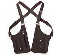 Bolso de pecho deportivo fora hombres y mujeres, de cuero PU con doble bandolera, bolsa de axila ajustable antirrobo cruzada, ideal fora correr, senderismo, viajes y ciclismo