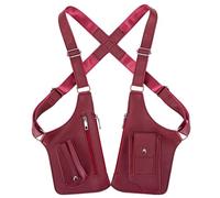 Bolso de pecho deportivo fora hombres y mujeres, de cuero PU con doble bandolera, bolsa de axila ajustable antirrobo cruzada, ideal fora correr, senderismo, viajes y ciclismo