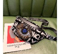 Bolso de pecho estampado de moda para mujer, estilo 2026, bolso tipo dumpling, bolso de cruzado y de cintura de un solo con estampado en caliente y pedrería a