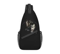 Bolso de Pecho Johnny Hallyday Sling Custom France Singer Rock Star Shoulder Crossbody Backpack para Hombres Mochila de Viaje