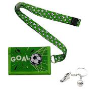 Bolso de pecho para niños con llavero y cordón, monedero para niños con compartimento para billetes y monedero, monedero, monedero, monedero, niños, para niños y niñas, verde, N, 1