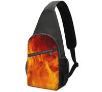 Bolso de Pecho portátil de Gran Capacidad con diseño de pájaro Floral, Llama de Fuego, paraíso Tropical Hawaiano, Bolso de Pecho de un Solo Hombro