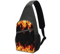 Bolso de Pecho portátil de Gran Capacidad con diseño de pájaro Floral, Llama, Fuego, paraíso Tropical Hawaiano, Bolso de Pecho de un Solo Hombro