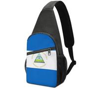 Bolso de Pecho portátil de Gran Capacidad con diseño de pájaro Floral y Bandera de Nicaragua, Estilo paraíso Tropical Hawaiano, de un Solo Hombro.