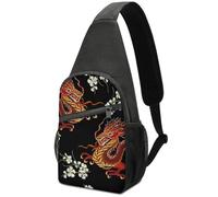 Bolso de Pecho portátil de Gran Capacidad con diseño Floral Chino, japonés, dragón, Flor, pájaro, paraíso Tropical Hawaiano, Bolso de Pecho de un Solo Hombro.