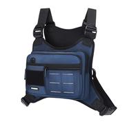 Bolso de Pecho Running - Chaleco Deportes Ciclismo Aire Libre - Correas Ajustables Tela Poliéster | Riñonera Ventral Hombres | Mochila Senderismo Rig Pouch para Gimnasio Pesca Viaje Ruta Trabajo
