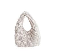 Bolso De Peluche Plush Bag Purse Handbags Vintage Furry Ladies Shoulder Bags Fashion Girls Underarm Casual Tote(White)