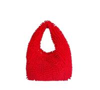 Bolso De Peluche Plush Bag Purse Handbags Vintage Furry Ladies Shoulder Bags Fashion Girls Underarm Casual Tote(Red)