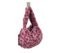 Bolso De Peluche Plush Bag Shoulder Fashion Portable Western Style Hoop Leopard Print Women's Stuffed(Color 2)