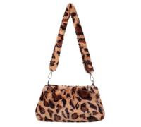 Bolso De Peluche Plush Bag Women's Casual Shoulder Animal Print Leopard Lady Underarm Female Messenger Crossbody Bags(Color 2)