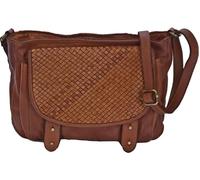 Bolso de piel para mujer, bandolera trenzado, italiano | Bolso de piel para mujer, bandolera italiano | Bolso de piel suave para mujer, piel flexible trenzada italiana 'Olympia', marrón claro