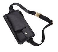 Bolso de plátano retro para teléfono móvil, ideal para senderismo, de piel auténtica, para hombre, de piel de vaca llena de flores. Carteras, marrón, talla única