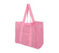 Bolso De Playa | De Playa Para Mujeres | Bolso De Malla Impreso Plegable Ligero | Empuje De Malla Impermeable A Prueba De, Organizador De Juguetes, Ideal Para La Familia, La Na, rosa, Se