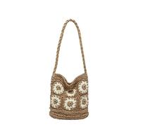 Bolso de playa floral hecho a mano de gran capacidad de las axilas del | Bloqueo de color ligero en el hombro para viajes, vocación, compras, trabajo, uso diario