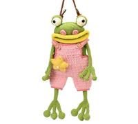 Bolso de rana - 39x15 cm de animal de ganchillo lindo dibujos animados, bolso de hombro con cartera de hombro para mujer de la cola, Ganchillo de rana linda |, rosa, riferimento alla descrizione