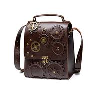 Bolso de Transporte con Calavera gótica Punk, Bolso con Remaches a la Moda, Bolso de Cintura de un Solo Hombro, Billetera para teléfono móvil, Retro Steampunk