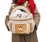 Bolso De Transporte Para Perros Bolso De Peluche En Forma De Alce Para | Mochila Cómoda De Exterior Para Gatitos Para Viajes Aire Libre Avión Camping Invierno Desplazamientos