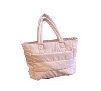 Bolso de Viaje Acolchado Bolso de Mano Sencillo Nailon Gran Capacidad for Mujer, Bolso Viaje Ligero, un Solo Hombro(Light Pink 43 * 15 * 27cm)