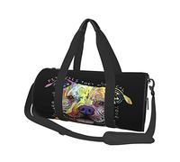 Bolso de Viaje Redondo de Pitbull Colorido del Bolso de Lona con el Bolso de Mano Interno del Bolsillo para la Yoga