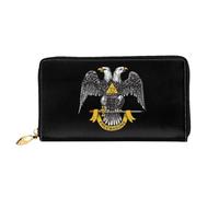 Bolso Dinero La Masonería Y El Rito Escocés Monedero Mujer Retro Billetera Bolsa Muchas Ranuras para Tarjetas Billetera Cartera para Amante, Damas, Madre