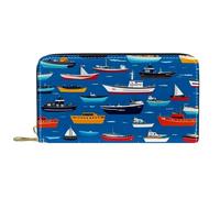Bolso Embrague Barco Submarino Y Ballena Billetera Pequeña Elegante Carteras con Cremallera Bolso Dinero para Adolescente, Profesor, Madre