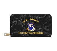 Bolso Embrague Cuarta Brigada De Aviación De Combate del Ejército De Los EE. UU. Billetera Bolsa Hermosamente Billetera De Cuero Retro Coin Purse Monedero, Amante, Damas