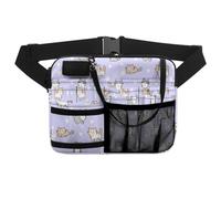 Bolso Enfermera Riñonera con diseño de gato de dibujos animados for mujer, riñonera de gran capacidad for enfermera con soporte de cinta, riñonera ajustable for el cuidado de la salud. RiñOnera Enferm