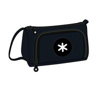 Bolso escolar portatodo antartik con bolsillo delantero desplegable color negro 110x85x200 mm