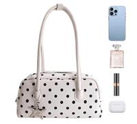 Bolso Estilo Bowler Estilo Retro y lindo con asa y cremallera