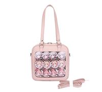 Bolso Femenino Chica De Hombro Lindo para Mujer 3 Maneras Messenger Estudiante JK Uniforme Bolsas Escolares Transparentes Mochila Cuadrada Jk Crossbody para Mujer De Señora Pequeño