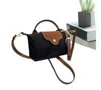 Bolso genérico de bloque de color, bolso de bloque de color,Bolso de hombro de moda de bloque de color para damas | Bolso casual ligero e impermeable para el trabajo y la universidad, Negro , Se