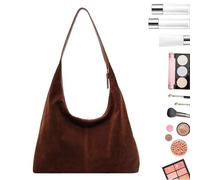 Bolso genérico Hobo con textura - Bolso de piel sintética | informal, gran sonido de mano vintage suelto para mujeres, viajes, trabajo, compras, uso diario, y versátil, marrón, Se