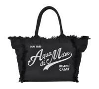 BOLSO GRANDE CON FRANGE Y BORDADO SILVER 100% PL AGA DE MAR 22929 S NEGRO