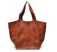 Bolso grande para mujer Hoboss y bolsos de hombro de cuero suave, vintage, bolsa de compras de gran tamaño, bolsa de trabajo ligera, gran capacidad, 68,9 x 38,1 x 28,9 cm, marrón, 68 x 38 x 28 cm
