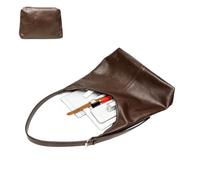 Bolso Hobo de Piel Estilo Retro Suave y Holgado con Correa Ajustable