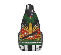 Bolso Hombre Bandera Haitiana De La Primera República Negra 1804 Moderno Mochila De Pecho Práctica Bolsa De Hombro Para Caza Correr Ciclismo