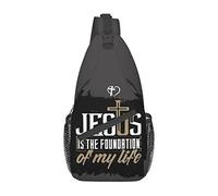 Bolso Hombre Cruz De Cristo Jesús Antirrobo Crossbody Mochila Ligera Bolsa De Pecho Para Ciclismo Acampar Caza