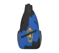 Bolso Hombre Mapa De La Bandera De La Región De Cherkasy Antirrobo Mochila De Bandolera Práctica Mochila Paquete Para Viajes Caza Deporte