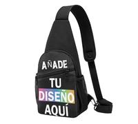 Bolso Hombre personalizada mochila pequeña Agrega tu texto/imagen/foto bandoleras personalizado regalos bolso pecho para correr,viajar,senderismo shoulder bag sling cruzada