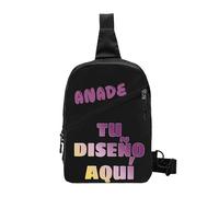 Bolso Hombre personalizada mochila pequeña Diseña tu logo, foto o texto bandoleras personalizado regalos bolso pecho para correr,viajar,senderismo shoulder bag sling cruzada