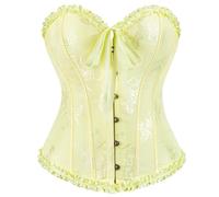 Bolso medieval Bustier, Corsé sobre el pecho, Bodyshaper, Lencería Top Pantalones Medievales Hombres Talla Grande, amarillo, XS